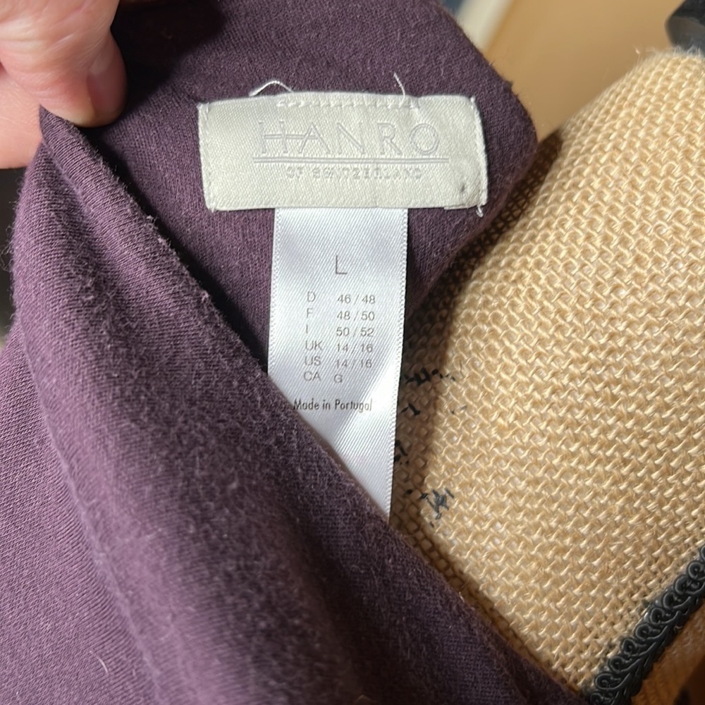 Hanro Purple Comfort 100% Cotton Dress Size Large - Picture 4 of 4